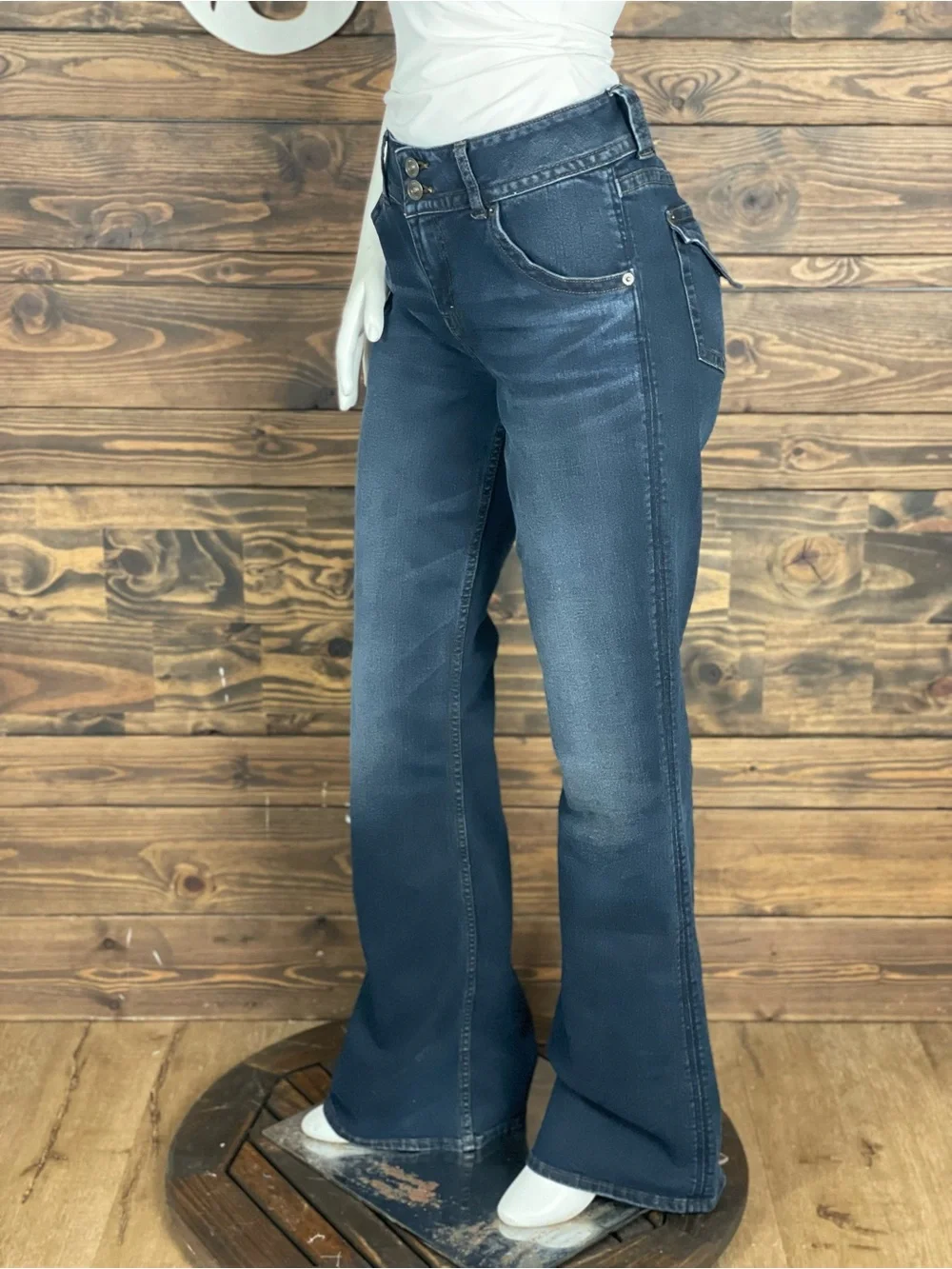 Hudson | Signature Bootcut Denim Jeans Indigo Wide Leg Flare 19 Inch Leg Opening